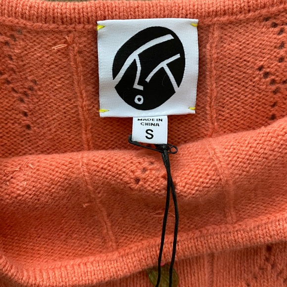 YanYan Rosie Rosebud Lambswool Sweater Dress In Soft Pink small nwt - Picture 6 of 8